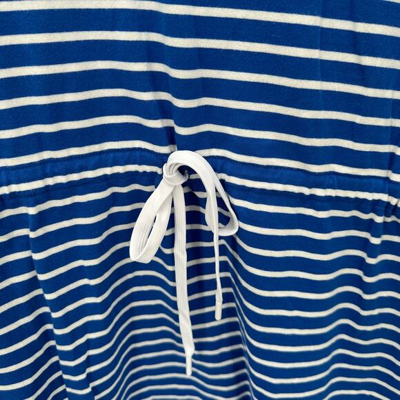 DRAPER JAMES Tie Waist T-Shirt Dress in Blue Nautical Stripe // XS - Picture 10 of 15